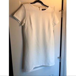 LuLu’s Short Sleeve Ivory Mini Dress